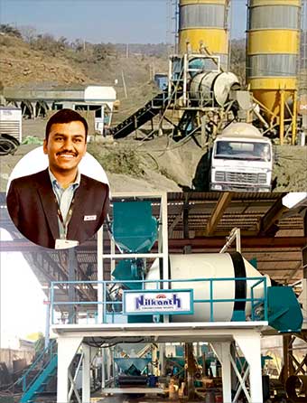 2018 - Introduced 1cu.m Drum mixer plant and Mr.Hardik Solanki Joined Nilkanth